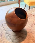 Vintage Mid Century Milbern Sphere Orb Footed Bowl Teak Wood. Fixed Price $35.00.