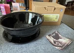 Longaberger Woven Colander Strainer Pottery Ebony With Tray Box. Fixed Price $46.57.
