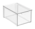Mdesign Plastic Stackable Bathroom Storage With Pull Out Bin Or... Usa Fast Ship. Fixed Price $34.86.