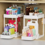 Ukeetap Pack Multi-purpose Pull-out Storage Organizers, 12.8 Inch, White. Fixed Price $30.04.