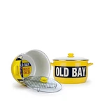 Golden Rabbit Enamelware Soup Or Stock Pot, 18 Quart, Bay Napkin Rings. Fixed Price $238.70.