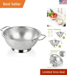 Colander Stainless Steel 3-QUART, Strainer For Kitchen Food, Dishwasher Safe. Fixed Price $31.62.