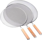 3 Pieces Grease Splatter Screen Frying Pan, Guard Mesh Stainless Steel. Fixed Price $25.13.