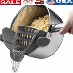 Hands Free Clip Strainer Silicone Collapsible Pot Colander Space Saver New. Fixed Price $21.66.