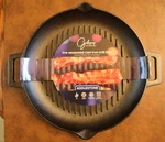 Gibson Home Addlestone Pre-seasoned Cast Grill Pan. Fixed Price $15.00.