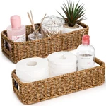 Zavoos 2 Pack Toilet Tank Basket, Handwoven Rectangular Wicker Shelf Baskets .... Fixed Price $33.40.