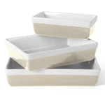 Martha Stewart 3 Piece Oven Table Stoneware Bakeware, Baking Dish & Casser.... Fixed Price $62.57.