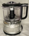 Kitchenaid KFC3516CU 3.5 Cup Mini Food Processor, Contour Silver. Fixed Price $43.00.