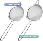 2 Pack Fine Mesh Strainer, Small Stainless Steel Sieves With Handles, For Steepi. Fixed Price $9.98.
