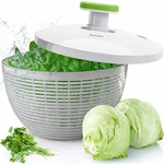 Brieftons 6.2-QUART Large Salad Spinner: Vegetable Washer Dryer Drainer White. Fixed Price $38.06.