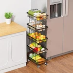 Chloryard 5 Tier Slim Fruit Basket For Kitchen, Stackable Wire Vegetabl.... Fixed Price $59.99.