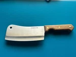 Farberware Professional Stainless Steel Meat Cleaver Wood Handle Chopper. Fixed Price $9.99.