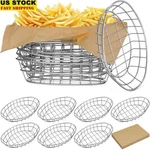 12 Pcs Wire Bread Basket Set W/ 50 Deli Wrap Paper Restaurant Kitchen Use. Fixed Price $63.73.