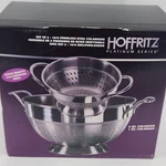 Hoffritz Platinum Series Colander Set 6 Quart & 1 Stainless Steel New. Fixed Price $18.24.
