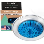Kitchen Sink Strainer 3.25" Dripsie Anti-clog Food Catcher, Flexible Black. Fixed Price $14.72.