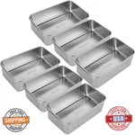 Akolafe 6-PACK Stainless Steel Pan 8.5X5.5" Banana Bread Meatloaf. Fixed Price $43.09.
