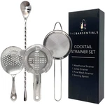 Thebarsentials Cocktail Strainer Set Stainless Steel Tools With Silver. Fixed Price $31.66.