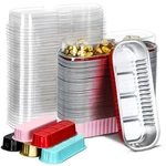 Qunclay 200 Pcs Aluminum Foil Mini Loaf Pans With Lids 6.8 Oz Disposable Ca. Fixed Price $61.02.