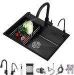 Black Stainless Steel Kitchen Sink, Single Bowl Drop In/topmoun.... Fixed Price $159.67.