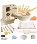 Banneton Bread Proofing Basket Set - Rattan Sourdough For Artisan Lo.... Fixed Price $45.00.