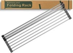 Roll Up Dish Drying Rack, Stainless Kitchen Accessories, (21" X 9.1") Black. Fixed Price $22.17.