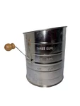 Vtg Stainless Steel Flour Sifter 3 Cup Brown Wood Handle Farm Kitchen Home Decor. Fixed Price $12.00.
