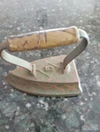 Antique Clothes Iron #5 With Wood Handle Kitchen American Life Decor. Fixed Price $12.80.
