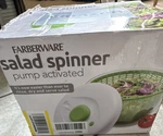 Farberware Salad Spinner Pump Activated Large Green White Plastic Vegetable. Fixed Price $23.37.