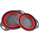 Collapsible Colander Kitchen Sink Strainer Silicone Set Of 2. Fixed Price $10.89.