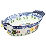 Bicuzat Vintage Butterfly & Flower Ceramic Chicken Pie Pan Oven To Table Bake. Fixed Price $47.11.