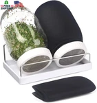 Complete Sprouting Kit 2 Wide Mouth Mason Jars, 316 Screen Lids, Bla. Fixed Price $49.30.