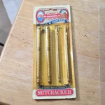 H.m. Quackenbush, Inc. 3PC Nutcracker Set Nickel Plated All Steel Gold. Fixed Price $12.25.