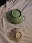 The Pioneer Woman Garden Party 2-PIECE Plastic Colander Set. Fixed Price $14.00.