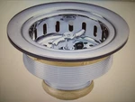 Westbrass Wing Nut Style Large Kitchen Sink Basket Strainer, Polished Chrome. Fixed Price $39.95.