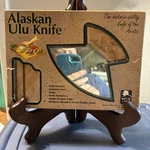 Great Northern Cutlery Co Alaskan Ulu Knife & Display Stand Original Box. Fixed Price $17.50.