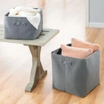 Mdesign Fabric Bathroom Storage Bin With Handles, 2 Pack. Fixed Price $15.99.