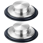 2PCS Kitchen Sink Stopper - Stainless Steel, Large Wide Rim 3.25" Dia, Silver. Fixed Price $14.58.