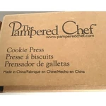The Pampered Chef Cookie Press With 16 Discs & Recipe Cards. Fixed Price $17.00.