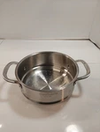 Cuisinart Stainless Steel 7.5" Steamer Insert / Strainer Dual Handles 6116-18S. Fixed Price $24.95.