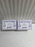 (2) Nib Kwik-kut The Ideal Food Chopper 3" Plain & Serrated Edge Made Usa. Fixed Price $24.97.