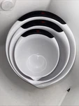 Oxo 3 Piece Plastic Mixing Set - Nesting With Rubber Grip. Fixed Price $9.95.