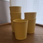Vintage 70S Tupperware Cups Set Of 6 Yellow Nwot Made Usa. Fixed Price $30.00.