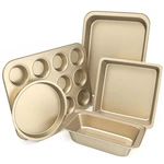 Casaculina Baking Pans Set, 5-PIECE Nonstick Bakeware Sets With Round/square Cak. Fixed Price $47.57.