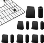 Waziaqoc 40 Pcs Sink Rack Protective Rubber Bumpers Feet, Black. Fixed Price $10.61.