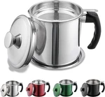 Kyraton Bacon Grease Container With Strainer, 48 Oz Stainless Steel Oil. Fixed Price $16.88.