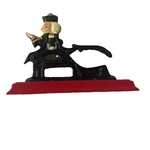 Vtg Paul Revere Soldier Cast Iron Nutcracker Wood Base Vibrant Colors Never Used. Fixed Price $20.00.