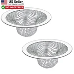 Seatery 2PCS Tub Drain Hair Catcher 2.75" Stainless Steel Mesh Strainer From Usa. Fixed Price $10.88.