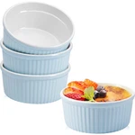 Nutriups 14 Oz Ramekins Oven Safe Set Of Blue, 5 Inch Ceramic Creme Brulee Sou. Fixed Price $40.96.
