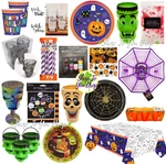 Halloween Tableware Paper Cup Bowl Plates Napkin Tablecloth Kids Party Supplies. Fixed Price $8.67.