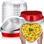Patelai 25 Sets Valentine's Day Large Foil Heart Shaped Cake Pans With Lid 33.8. Fixed Price $58.51.